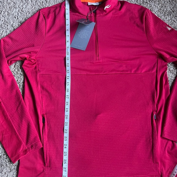 New KJUS Golf Pullover Q-Zip Shirt Spring Hill Golf Club Minnesota Red 54 XL - Picture 7 of 8